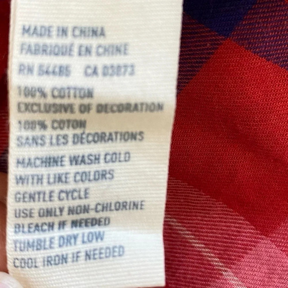 American Eagle Snap Button Down Plaid Shirt Size M - Picture 7 of 9